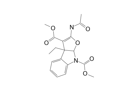 CIS-(+/-)-DIMETHYL-3A,8A-DIHYDRO-2-ACETYLAMINO-3A-ETHYL-8H-FURO-[2,3-B]-INDOLE-3,8-DICARBOXYLATE