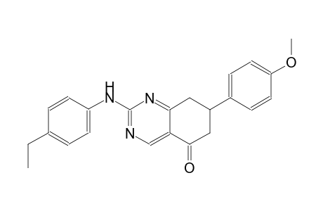 2-(4-ethylanilino)-7-(4-methoxyphenyl)-7,8-dihydro-5(6H)-quinazolinone
