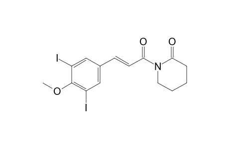 (E)-1-[3-(3,5-Diiodo-4-methoxyphenyl)acryloyl]piperidin-2-one