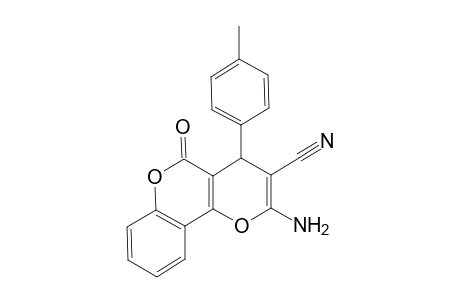 2-Amino-4-(4-methyl-phenyl)-5-oxo-4H,5H-pyrano[3,2-c]chromene-3-carbonitrile
