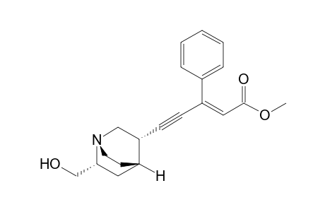 5-((1'S,2'R,4'S,5'S)-2'-Hydroxymethyl-1'-azabicyclo[2.2.2]oct-5'-yl)-3-phenyl-(E)-2-penten-4-ynoic acid methyl ester