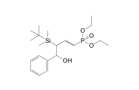 3-(tert-Butyldimethylsilanyl)-4-hydroxy-4-phenyl-but-1-enyl-phosphonic Acid Diethyl Ester
