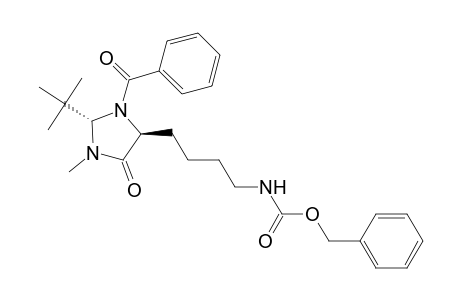 Carbamic acid, [4-[3-benzoyl-2-(1,1-dimethylethyl)-1-methyl-5-oxo-4-imidazolidinyl]butyl]-, phenylmethyl ester, (2S-trans)-