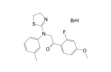 2-(4,5-dihydro-1,3-thiazol-2-yl-3-methylanilino)-1-(2-fluoro-4-methoxyphenyl)ethanone hydrobromide