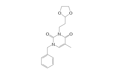 1-BENZYL-3-[2-(1,3-DIOXOLAN-2-YL)-ETHYL-5-METHYLPYRIMIDINE-2,4-(1H,3H)-DIONE