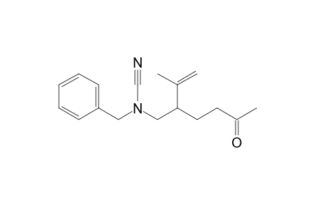 (5-oxidanylidene-2-prop-1-en-2-yl-hexyl)-(phenylmethyl)cyanamide
