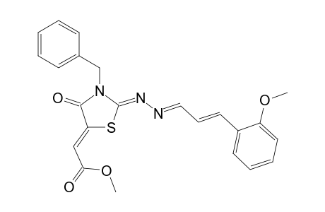 (Z)-Methyl 2-((Z)-3-benzyl-2-{(E)-[(E)-3-(2-methoxyphenyl)-allylidene]hydrazono}-4-oxothiazolidin-5-ylidene)acetate