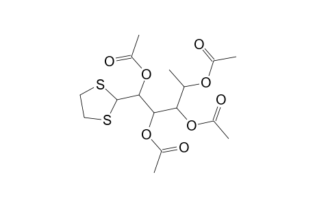 L-Galactose, 6-deoxy-, cyclic 1,2-ethanediyl mercaptal, tetraacetate