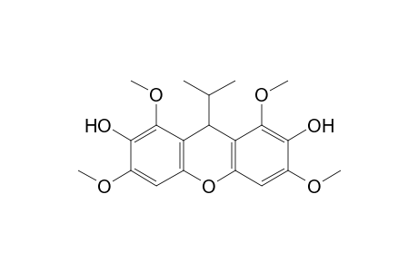 2,7-Dihydroxy-1,3,6,8-tetramethoxy-9-isopropyl-9H-xanthene