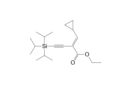 (E)-Ethyl 2-(cyclopropylmethylene)-4-(triisopropylsilyl)-but-3-ynoate