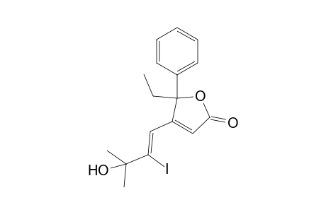 4-(2'-iodo-3'-methyl-3'-hydroxyl-1'(Z)-butenyl)-5-ethyl-5-phenyl-2(5H)-furanone