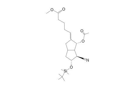 5-[(1R,5R,6S)-1-Acetoxy-5-(tert-butyl-dimethyl-silanyloxy)-6-cyano-hexahydro-pentalen-(2E)-ylidene]-pentanoic acid methyl ester