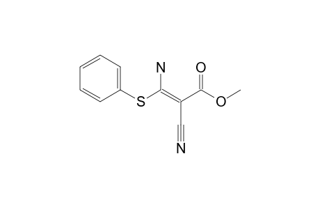 (E)-3-amino-2-cyano-3-(phenylthio)acrylic acid methyl ester