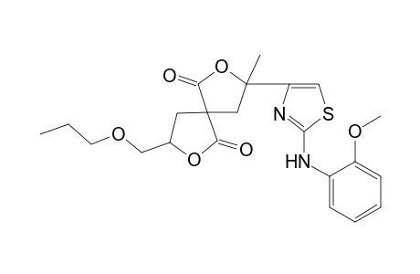 3-[2-(2-methoxyanilino)-1,3-thiazol-4-yl]-3-methyl-8-(propoxymethyl)-2,7-dioxaspiro[4.4]nonane-1,6-dione