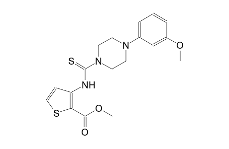 2-thiophenecarboxylic acid, 3-[[[4-(3-methoxyphenyl)-1-piperazinyl]carbonothioyl]amino]-, methyl ester