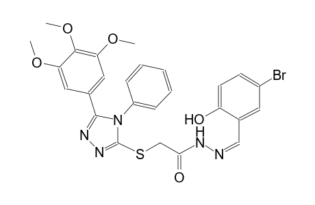 N'-[(Z)-(5-bromo-2-hydroxyphenyl)methylidene]-2-{[4-phenyl-5-(3,4,5-trimethoxyphenyl)-4H-1,2,4-triazol-3-yl]sulfanyl}acetohydrazide