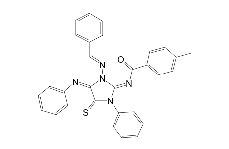 1-BENZYLIDENAMINO-2-(4-METHYLBENZOYL)-IMINO-3-PHENYL-4-THIOXO-5-PHENYLIMINO-IMIDAZOLIDIN