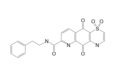 N-PHENETHYL-5,10-DIOXO-5,10-DIHYDRO-4H-[1,4]-THIAZINO-[2,3-G]-QUINOLINE-7-CARBOXAMIDE-1,1-DIOXIDE