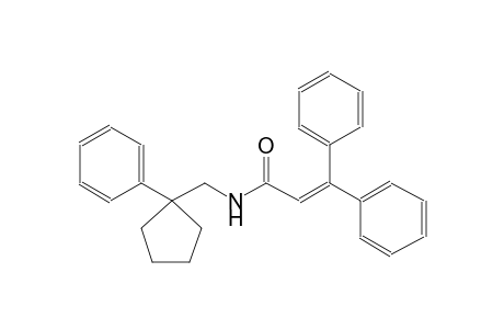 3,3-diphenyl-N-[(1-phenylcyclopentyl)methyl]acrylamide