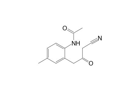 Acetamide, N-[2-(3-cyano-2-oxopropyl)-4-methylphenyl]-