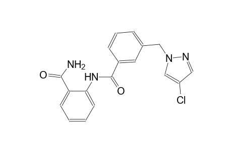 2-({3-[(4-chloro-1H-pyrazol-1-yl)methyl]benzoyl}amino)benzamide