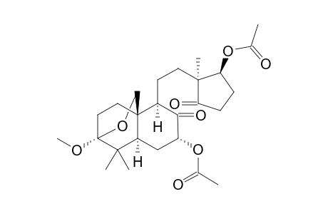 3H-3,8a-Ethano-1H-2-benzopyran-7(8H)-one, 6-(acetyloxy)-8-[2-[2-(acetyloxy)-1-methyl-5-oxocyclopentyl]ethyl]tet rahydro-3-methoxy-4,4-dimethyl-, [3S-[3.alpha.,4a.beta.,6.beta.,8.alpha.(1R*,2R*),8a.alpha.]]-