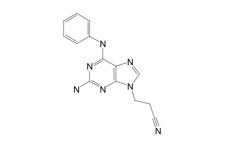 2-AMINO-9-BETA-CYANOETHYL-6-PHENYLAMINO-PURINE
