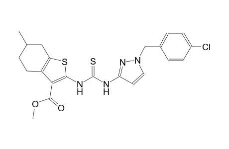 methyl 2-[({[1-(4-chlorobenzyl)-1H-pyrazol-3-yl]amino}carbothioyl)amino]-6-methyl-4,5,6,7-tetrahydro-1-benzothiophene-3-carboxylate