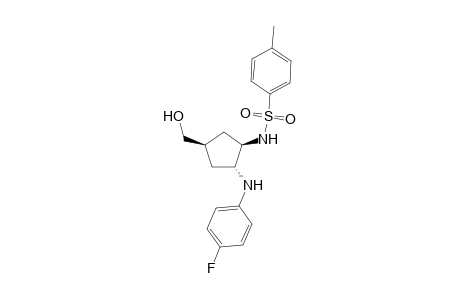 (+/-)-N-[(1R*2R*,4R*)-2-[N-(p-Fluorophenyl)amine]-4-(hydroxymethyl)cyclopentyl]-4-methylbenzenesulfonamide