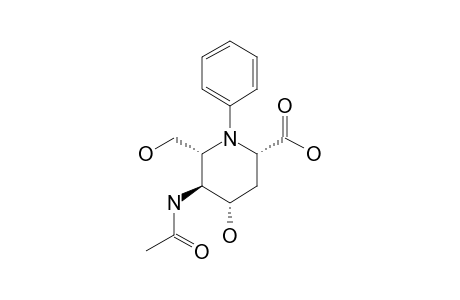 (2S,4S,5S,6R)-5-ACETAMIDO-4-HYDROXY-6-(HYDROXYMETHYL)-1-PHENYL-PIPERIDINE-2-CARBOXYLIC-ACID
