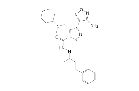 1-(4-amino-1,2,5-oxadiazol-3-yl)-5-{[cyclohexyl(methyl)amino]methyl}-N'-[(E)-1-methyl-3-phenylpropylidene]-1H-1,2,3-triazole-4-carbohydrazide