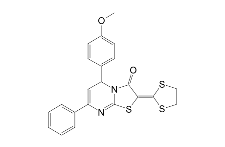2-(1,3-dithiolan-2-ylidene)-5-(4-methoxyphenyl)-7-phenyl-5H-thiazolo[3,2-a]pyrimidin-3-one
