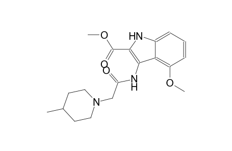 methyl 4-methoxy-3-{[(4-methyl-1-piperidinyl)acetyl]amino}-1H-indole-2-carboxylate