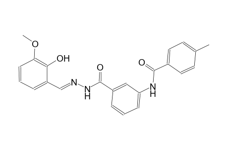 benzoic acid, 3-[(4-methylbenzoyl)amino]-, 2-[(E)-(2-hydroxy-3-methoxyphenyl)methylidene]hydrazide
