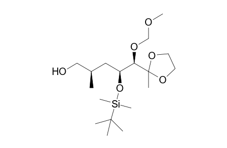 (2R,4S,5R)-4-((tert-butyldimethylsilyl)oxy)-5-(methoxymethoxy)-2-methyl-5-(2-methyl-1,3-dioxolan-2-yl)pentan-1-ol