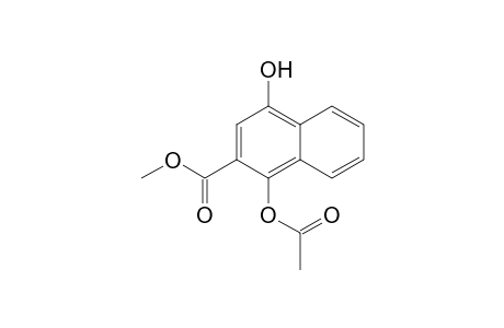 2-Naphthalenecarboxylic acid, 1-(acetyloxy)-4-hydroxy-, methyl ester