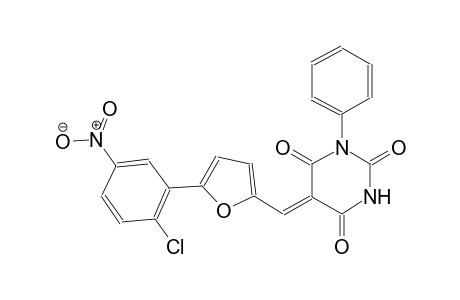 (5Z)-5-{[5-(2-chloro-5-nitrophenyl)-2-furyl]methylene}-1-phenyl-2,4,6(1H,3H,5H)-pyrimidinetrione