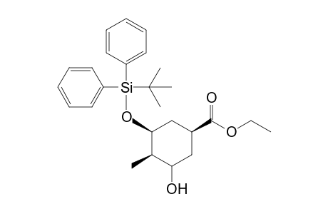 Ethyl (1S,3S,4R)-3-[(t-butyldiphenylsilyl)oxy]-5-hydroxy-4-methylcyclohexane-1-carboxylate
