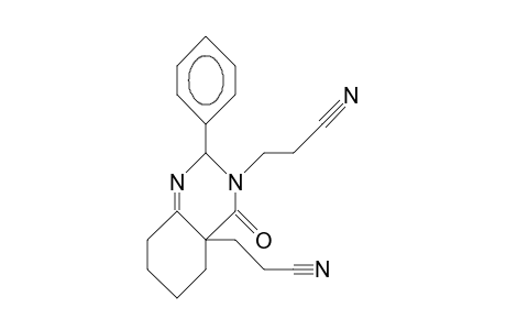 3,4a-Bis(2-cyano-ethyl)-2-phenyl-2,4a,5,6,7,8-hexahydro-quinazolin-4(3H)-one
