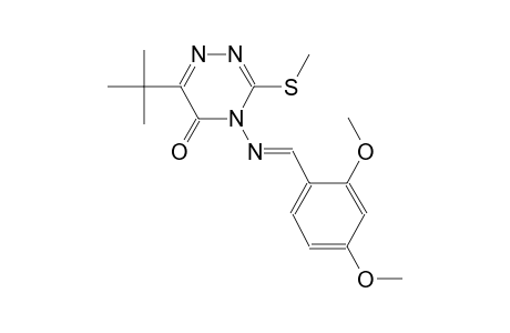 1,2,4-triazin-5(4H)-one, 4-[[(E)-(2,4-dimethoxyphenyl)methylidene]amino]-6-(1,1-dimethylethyl)-3-(methylthio)-