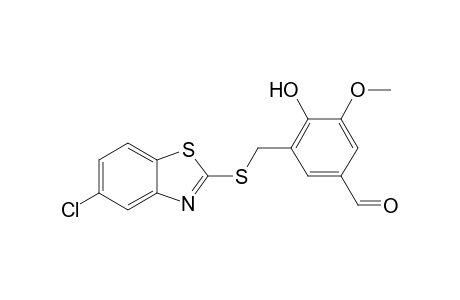2-Methoxy-4-formyl-6-[(5-chlorobenzothiazol-2-yl)thiomethyl]phenol