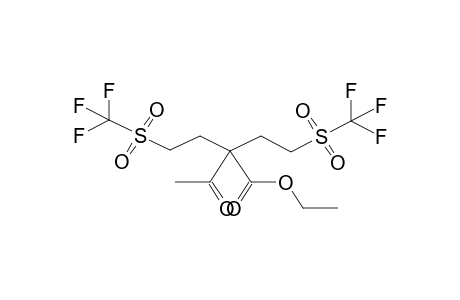 2-ACETYL-2-CARBOETHOXY-1,5-DI(TRIFLUOROMETHYLSULPHONYL)PENTANE