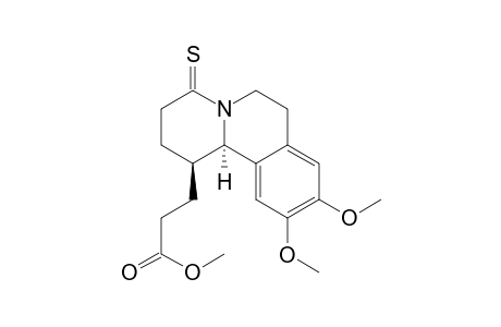 2H-Benzo[a]quinolizine-1-propanoic acid, 1,3,4,6,7,11b-hexahydro-9,10-dimethoxy-4-thioxo-, methyl ester, trans-(.+-.)-