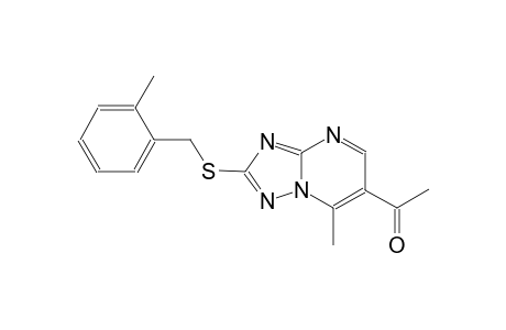 1-{7-methyl-2-[(2-methylbenzyl)sulfanyl][1,2,4]triazolo[1,5-a]pyrimidin-6-yl}ethanone