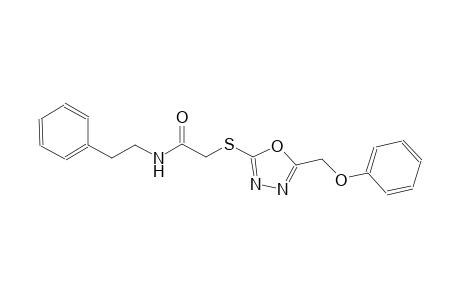 2-{[5-(phenoxymethyl)-1,3,4-oxadiazol-2-yl]sulfanyl}-N-(2-phenylethyl)acetamide
