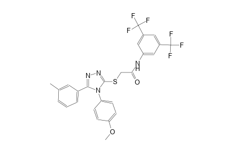 N-[3,5-bis(trifluoromethyl)phenyl]-2-{[4-(4-methoxyphenyl)-5-(3-methylphenyl)-4H-1,2,4-triazol-3-yl]sulfanyl}acetamide