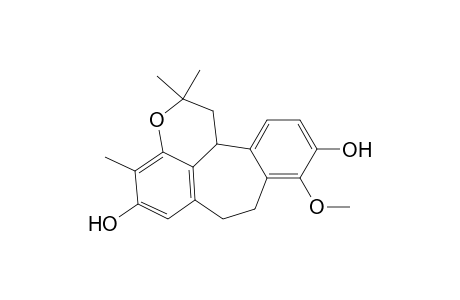1,7,8,12b-Tetrahydro-9-Methoxy-2,2,4-trimethyl-2H-benzo[6,7]cyclohepta[1,2,3-de][1]benzopyran-5,10-di-ol