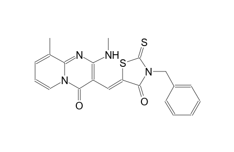 3-[(Z)-(3-benzyl-4-oxo-2-thioxo-1,3-thiazolidin-5-ylidene)methyl]-9-methyl-2-(methylamino)-4H-pyrido[1,2-a]pyrimidin-4-one