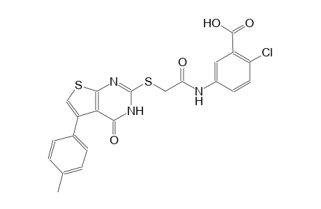 2-chloro-5-[({[5-(4-methylphenyl)-4-oxo-3,4-dihydrothieno[2,3-d]pyrimidin-2-yl]sulfanyl}acetyl)amino]benzoic acid