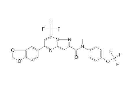 5-(1,3-Benzodioxol-5-yl)-N-methyl-N-[4-(trifluoromethoxy)phenyl]-7-(trifluoromethyl)pyrazolo[1,5-a]pyrimidine-2-carboxamide